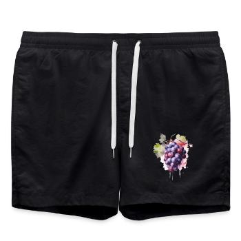 Raisins Aquarelle - Short de bain - noir - Devant - AI Model Male 185 light (185cm)