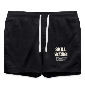 workers who are trained as welders and - Swim Trunks - black - Front - AI Model Male 185 light (185cm)