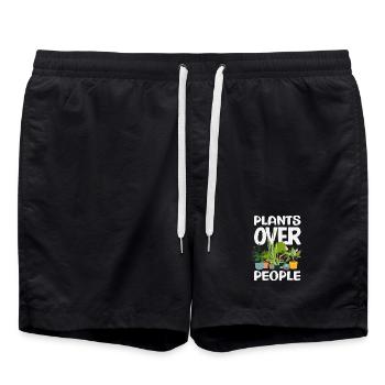 Plant Lovers Over People Succulent Plant - Swim Trunks - black - Front - AI Model Male 185 light (185cm)
