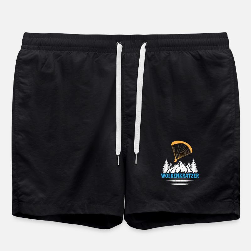 Paraglider SKYSCRAPER FUNNY - Swim Trunks - black