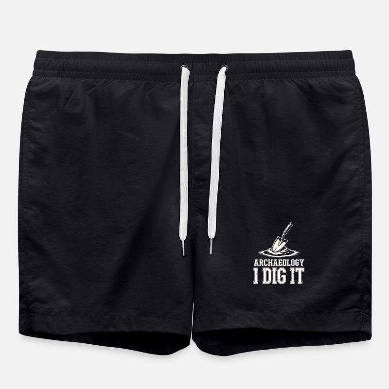 Archaeology I Dig It Tee - Swim Trunks - black