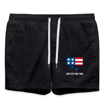 Justice pour deux - Short de bain - noir - Devant - AI Model Male 185 light (185cm)