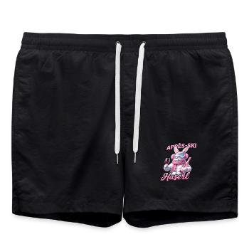 Après-Ski Haserl – Conception de lapins de fête - Short de bain - noir - Devant - AI Model Male 185 light (185cm)