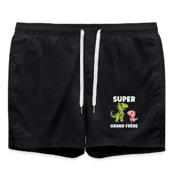 Super Grand Frère Dinosaure - Short de bain - noir - Devant - AI Model Male 185 light (185cm)