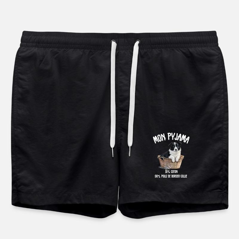 Pyjama Border Collie Humour - Short de bain - noir