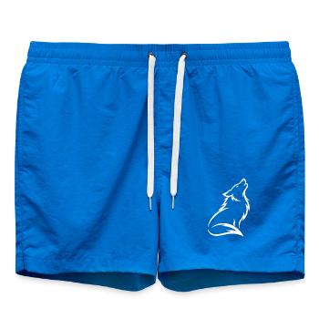 Silhouette du Loup Hurlant – Animal Sauvage Mystique - Short de bain - cobalt blue - Devant