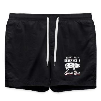 Every Butt Deserves a Good Rub - Badeshorts - Schwarz - Vorne - AI Model Male 185 light (185cm)
