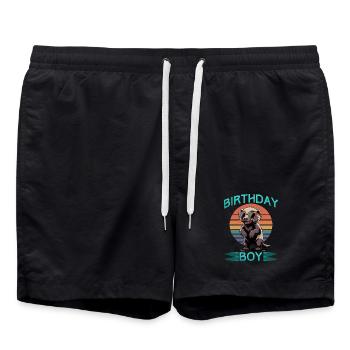 Funny Honey Badger - Swim Trunks - black - Front - AI Model Male 185 light (185cm)