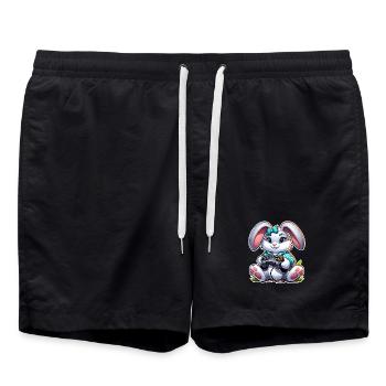 Osterhase Gaming - Badeshorts - Schwarz - Vorne - AI Model Male 185 light (185cm)