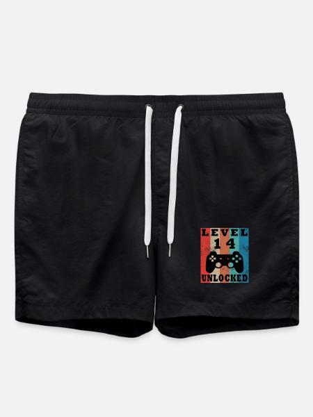 Level 14 Unlocked Gamepad - Swim Trunks - black