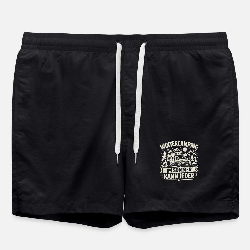 Wintercamping | Im Sommer kann jeder - Badeshorts - Schwarz