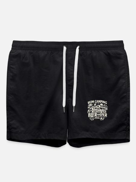 Camping | Bier vor Vier - Badeshorts - Schwarz