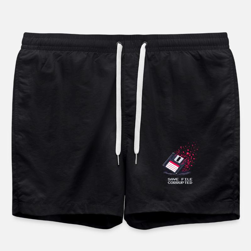 Save File kaputt | Bestatter Ironie - Badeshorts - Schwarz