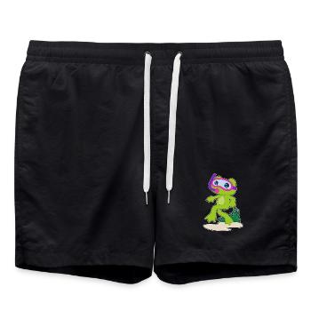 Frosch Taucher Schnorchel Tauchen - Badeshorts - Schwarz - Vorne - AI Model Male 185 light (185cm)