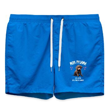 Pyjama Chien Caniche Humour - Short de bain - cobalt blue - Devant