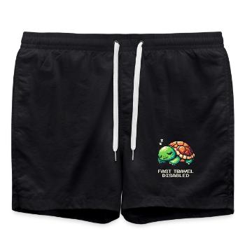 Fast Travel Disabled | Turtle - Swim Trunks - black - Front - AI Model Male 185 light (185cm)