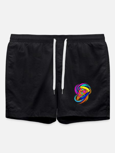 Pizza slice - Swim Trunks - black