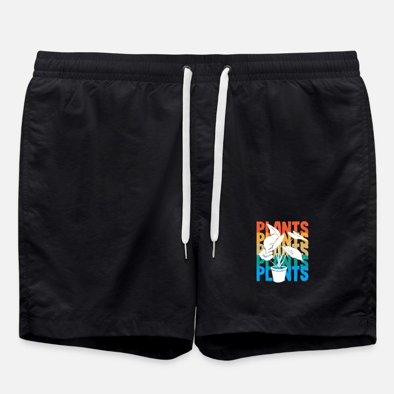 Succulentes Rétro Plant Lovers - Short de bain - noir