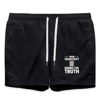Secrétariat scolaire Travail précieux Élèves Enseignants - Short de bain - noir - Devant - AI Model Male 185 light (185cm)
