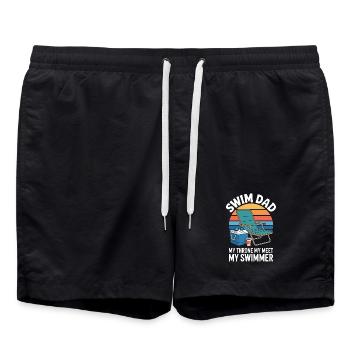Dictions de natation : Drôle de cadeau de natation - Short de bain - noir - Devant - AI Model Male 185 light (185cm)