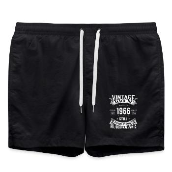 Vintage 1966 immer noch stark - Badeshorts - Schwarz - Vorne - AI Model Male 185 light (185cm)