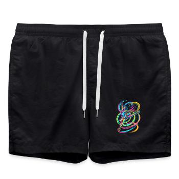 Ballerina Tanz - Badeshorts - Schwarz - Vorne - AI Model Male 185 light (185cm)