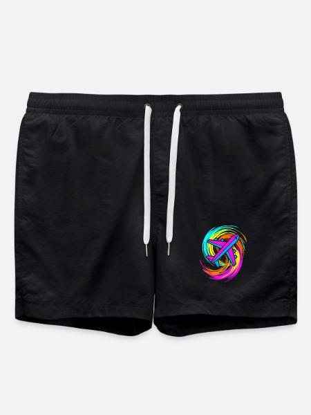 airplane - Swim Trunks - black