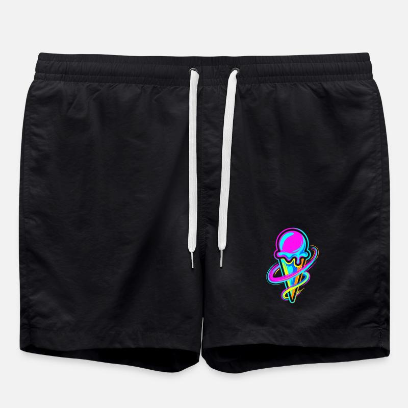 Eiscreme - Badeshorts - Schwarz