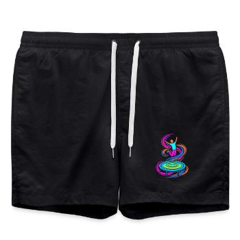 Sauteur de trampoline - Short de bain - noir - Devant - AI Model Male 185 light (185cm)