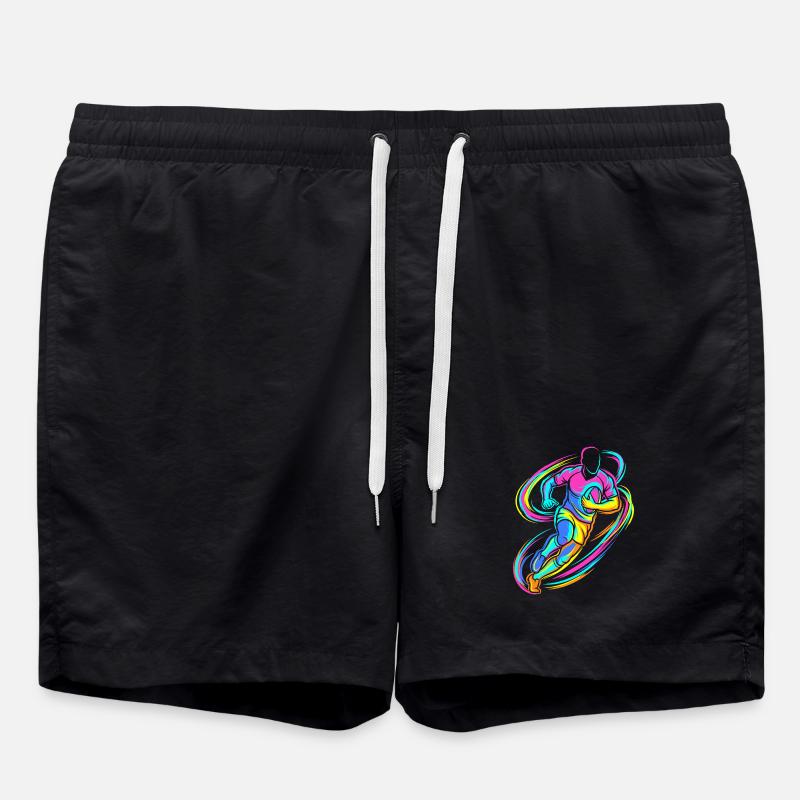 Rugby player - Swim Trunks - black
