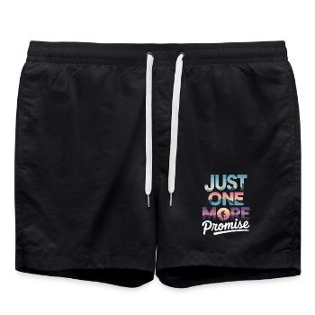 Just One More Promise - Hiking Retro - Swim Trunks - black - Front - AI Model Male 185 light (185cm)