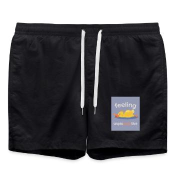 Se sentir improductif – Humeur de canard - Short de bain - noir - Devant - AI Model Male 185 light (185cm)