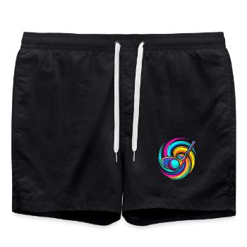 golf club - Swim Trunks - black - Front - AI Model Male 185 light (185cm)