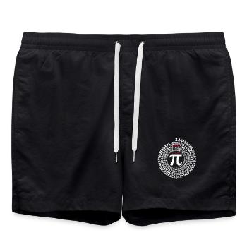 Pi Erfinder | William Jones 1706 | Kreiszahl - Badeshorts - Schwarz - Vorne - AI Model Male 185 light (185cm)