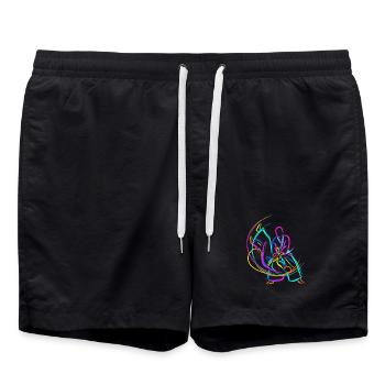 Judo Martial Arts - Swim Trunks - black - Front - AI Model Male 185 light (185cm)