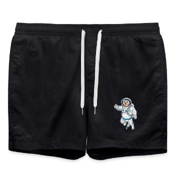 Erdmännchen Astronaut Weltraum - Badeshorts - Schwarz - Vorne - AI Model Male 185 light (185cm)