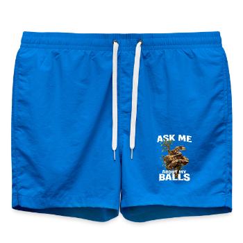 Königspython Schlangen Liebhaber Terrarium Python - Badeshorts - Cobalt blue - Vorne