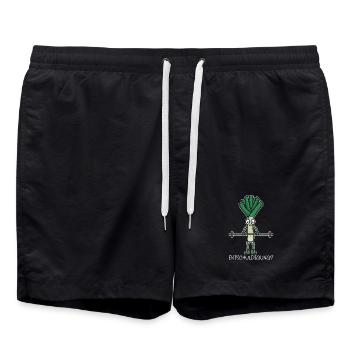 Weightlifters SORRY Funny - Swim Trunks - black - Front - AI Model Male 185 light (185cm)