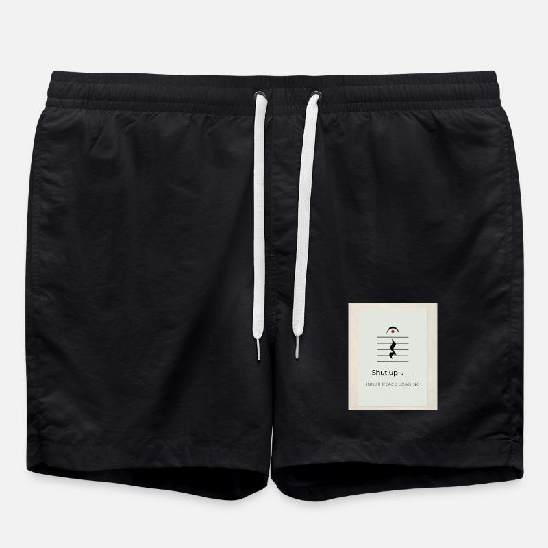 Shut up – Inner Peace Loading Design - Swim Trunks - black