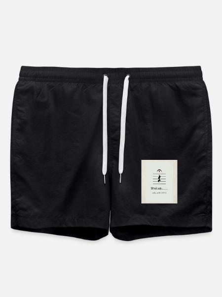 Shut up – Volume Zero Minimal Design - Swim Trunks - black