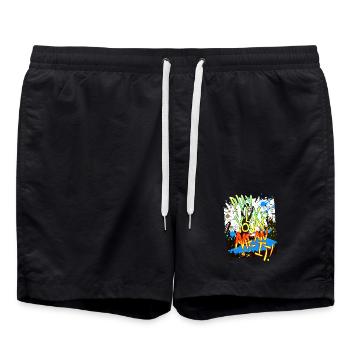 Légende du basket-ball urbain - Jouez comme si vous le pensaiez - Short de bain - noir - Devant - AI Model Male 185 light (185cm)