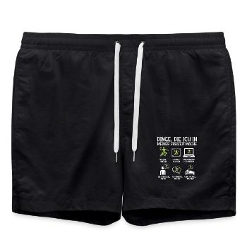 Handball Liebhaber Handball Sport Spieler Handball - Badeshorts - Schwarz - Vorne - AI Model Male 185 light (185cm)