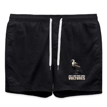Vulture - Swim Trunks - black - Front - AI Model Male 185 light (185cm)