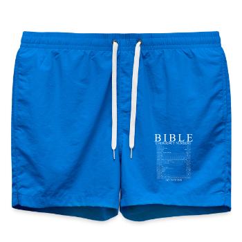Bible Emergency Numbers Christian Faith Shirt - Badeshorts - Cobalt blue - Vorne