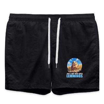 Lemmings Lemming - Swim Trunks - black - Front - AI Model Male 185 light (185cm)
