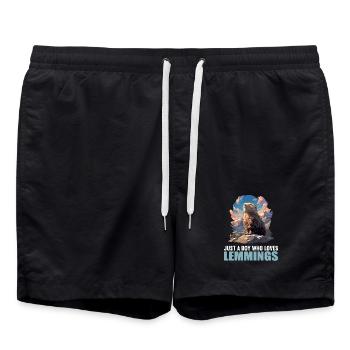 Lemmings Lemming - Swim Trunks - black - Front - AI Model Male 185 light (185cm)