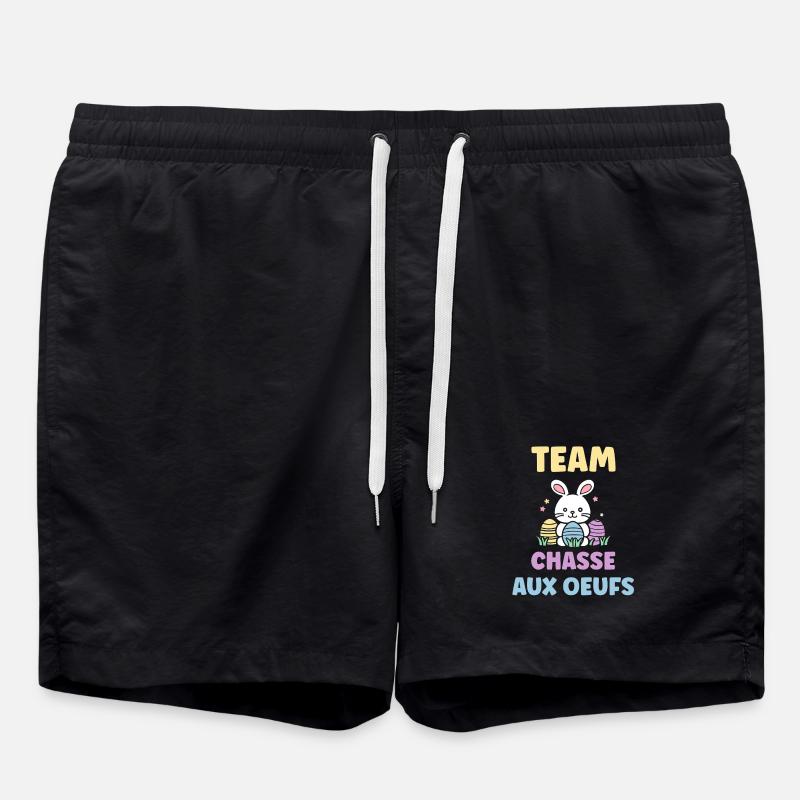 Eiersuche - Badeshorts - Schwarz