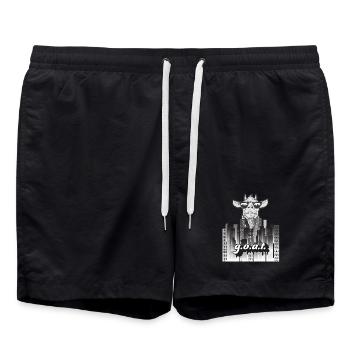 GOAT Street Style – Urban Design - Swim Trunks - black - Front - AI Model Male 185 light (185cm)