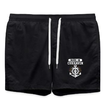 Cuxhavener MADE IN CUXHAVEN Lustiges - Badeshorts - Schwarz - Vorne - AI Model Male 185 light (185cm)