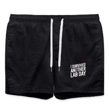 Pharmacist Student I Survived Another Medicine - Badeshorts - Schwarz - Vorne - AI Model Male 185 light (185cm)